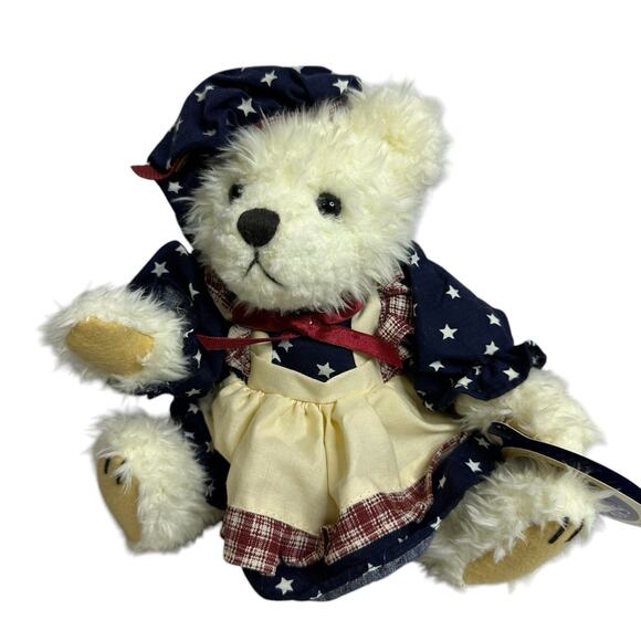 Pickford Bear OPAL Brass Button Bear Collection Patriotic Plush Vintage 1996 - Picture 1 of 8